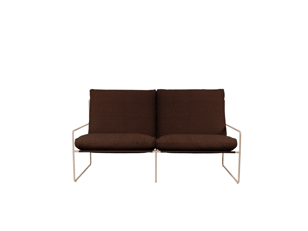 Ferm Living Desert 2-seater - Cashmere - Pure Bouclé - Chestnut — фото 2