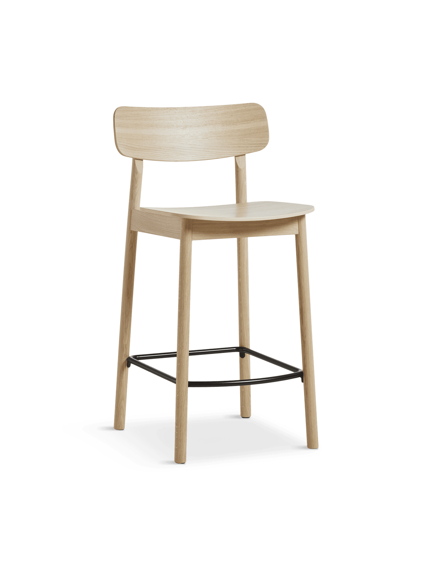 WOUD Soma counter chair - White pigmented oak