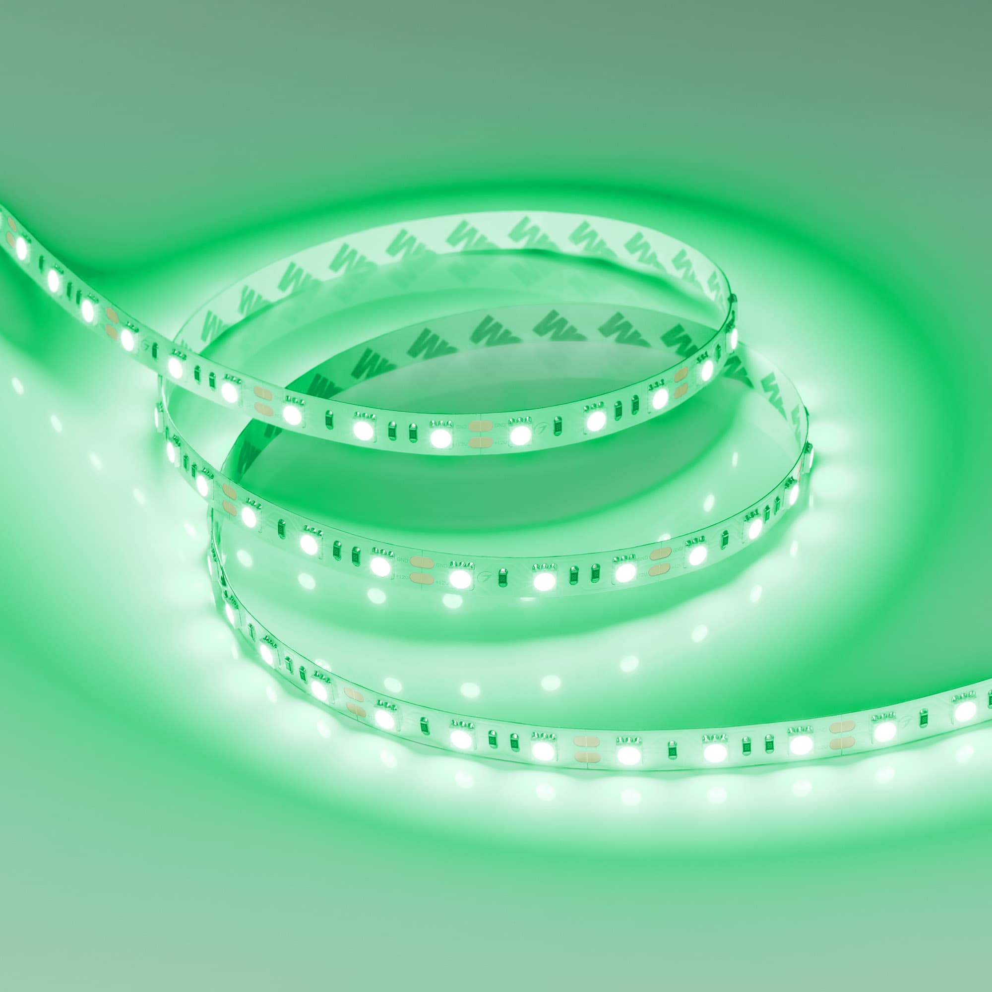 Светодиодная лента RT-B60-10mm 12V Green (14.4 W/m, IP20, 5060, 5m) (Arlight, 14.4 Вт/м, IP20) 012337(2) — фото 3