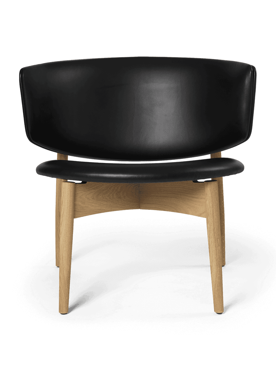 Ferm Living Herman Lounge Chair - Wood - Envy Leather - Oak/Black