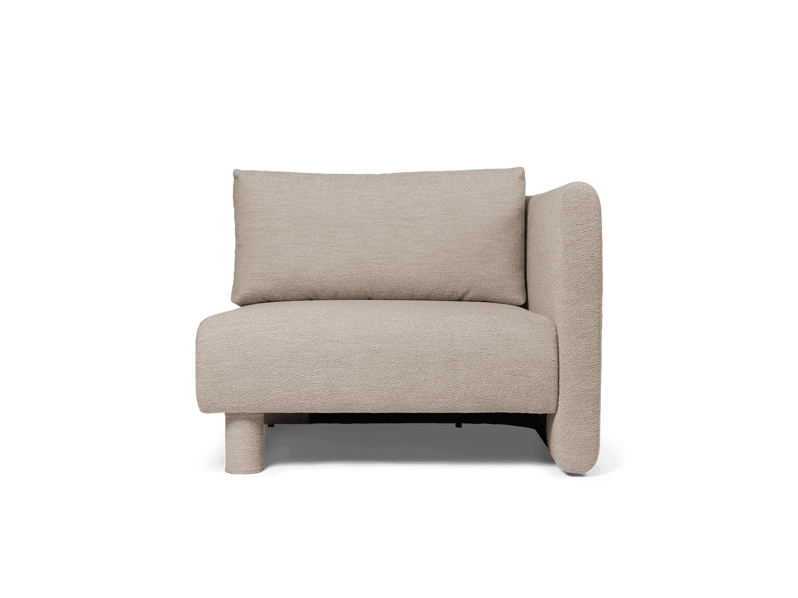 Ferm Living Dase Sofa Armrest Right - Soft Bouclé - Natural
