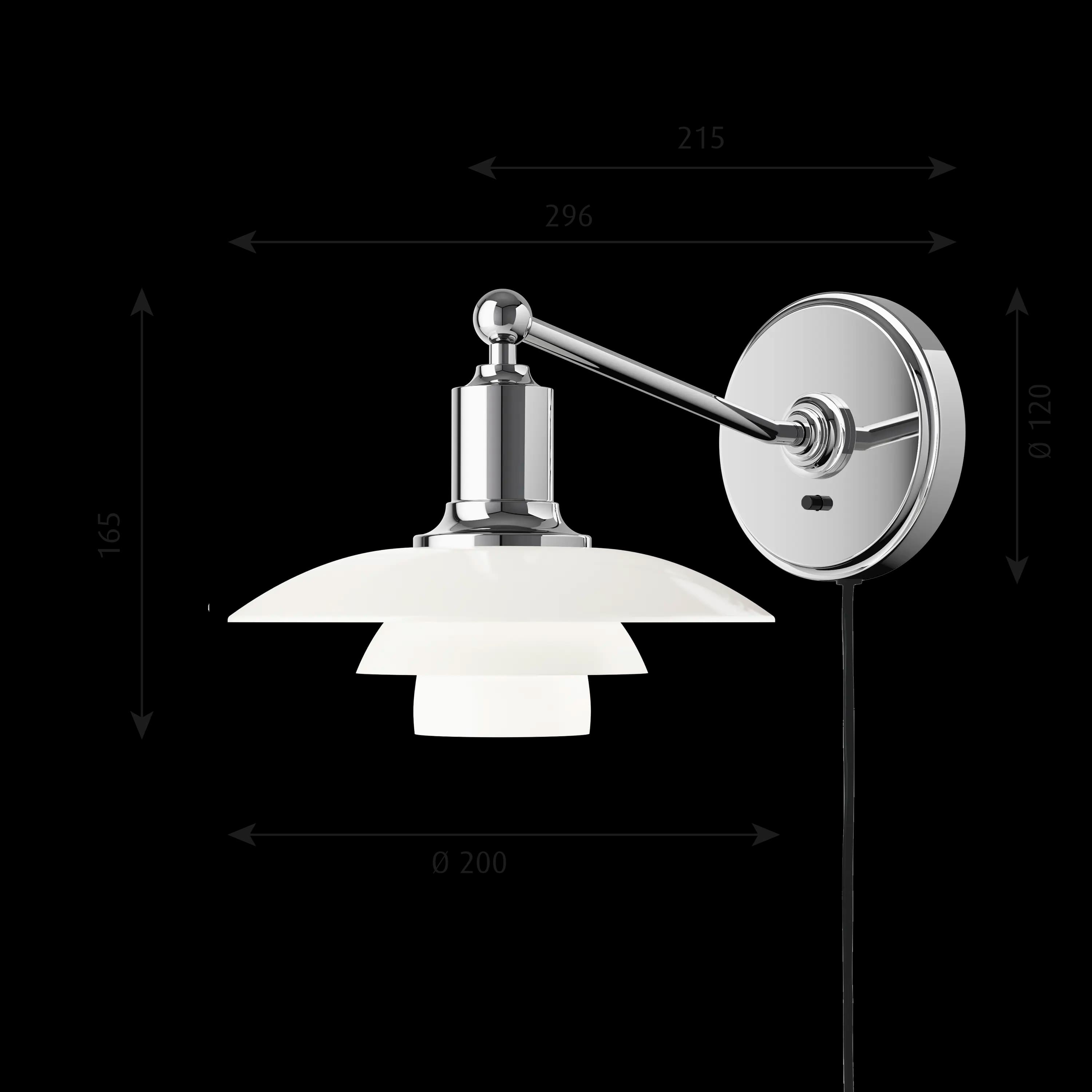 Louis Poulsen PH 2/1 Wall Lamp White opal glass — фото 5