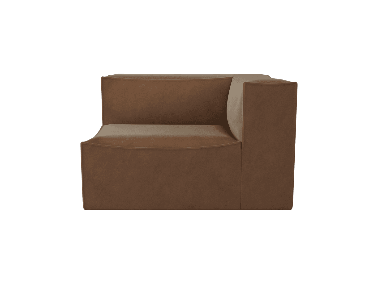 Ferm Living Catena Sofa Armrest Right S401 - Rich Velvet - Soft Brown
