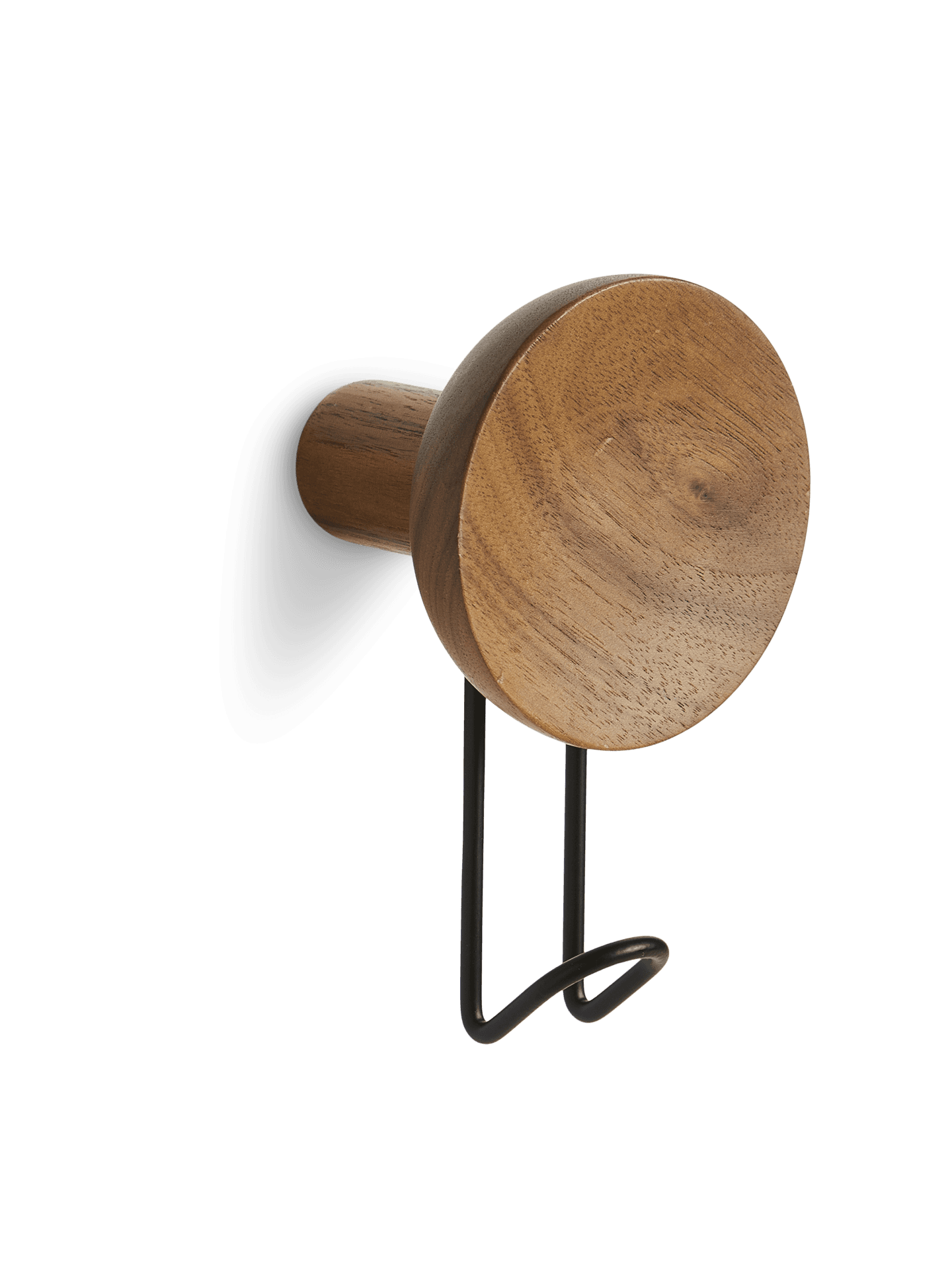 WOUD Around wall hanger (Large) - Walnut/Black