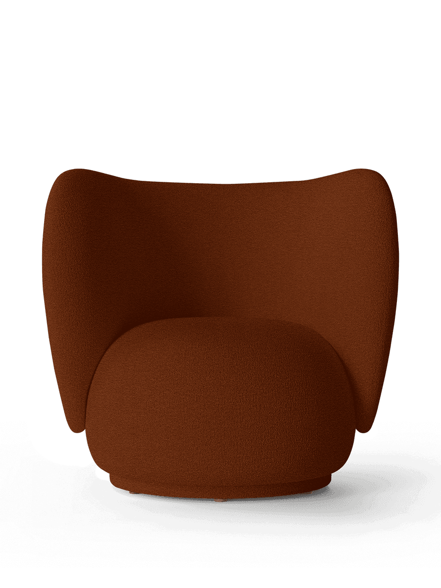 Ferm Living Rico Lounge Chair - Swivel - Tonus - Red Brown