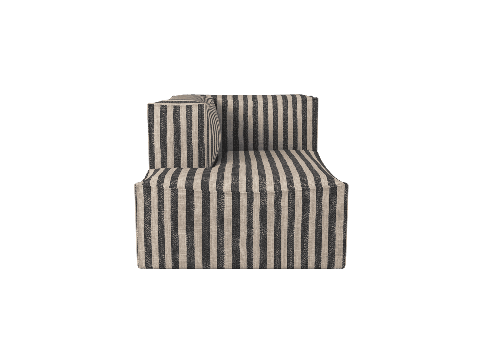 Ferm Living Catena Sofa Chaise Longue Left S600 - Louisiana - Sand/Black