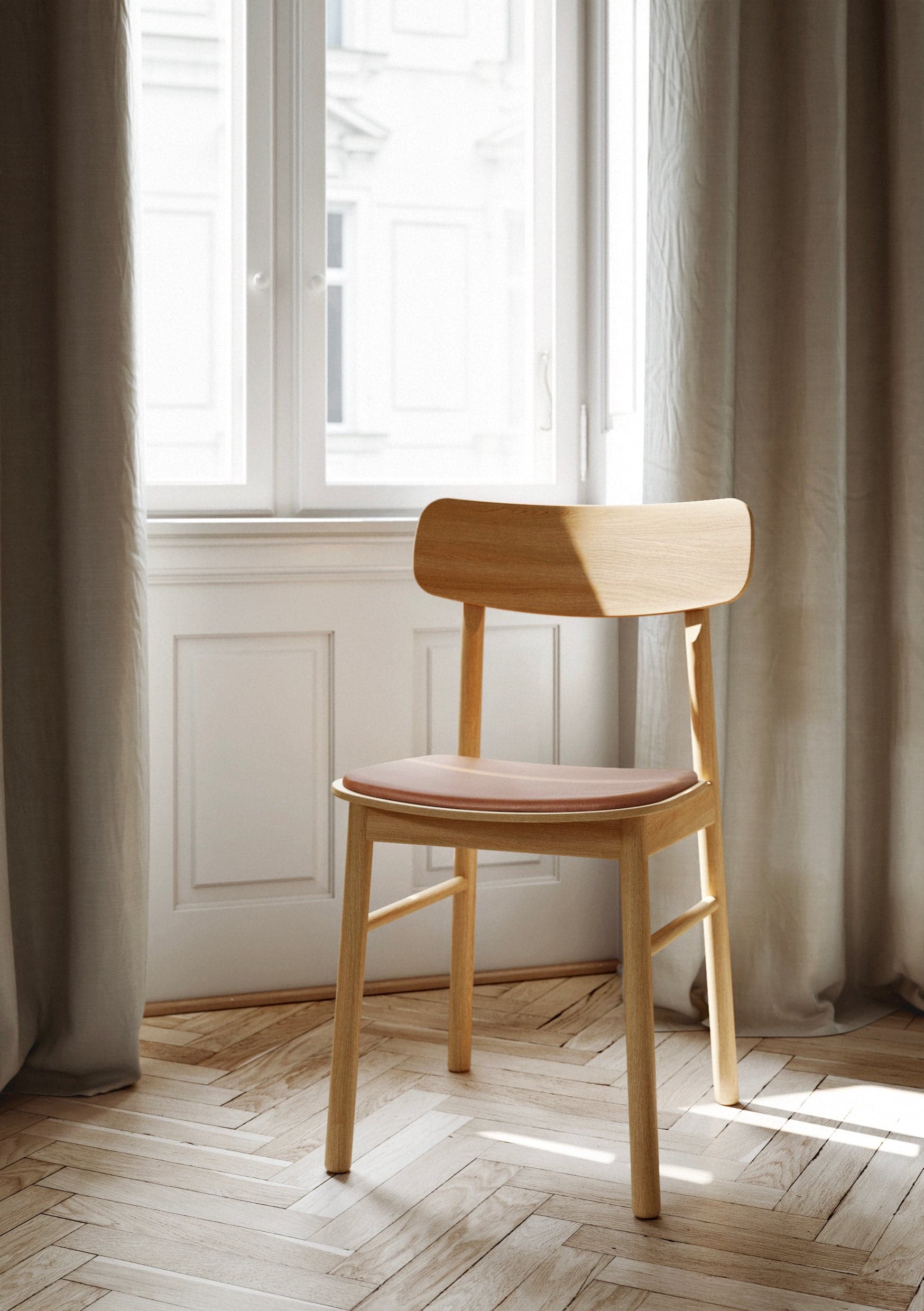 WOUD Soma dining chair - Oiled oak W/Leather — фото 3