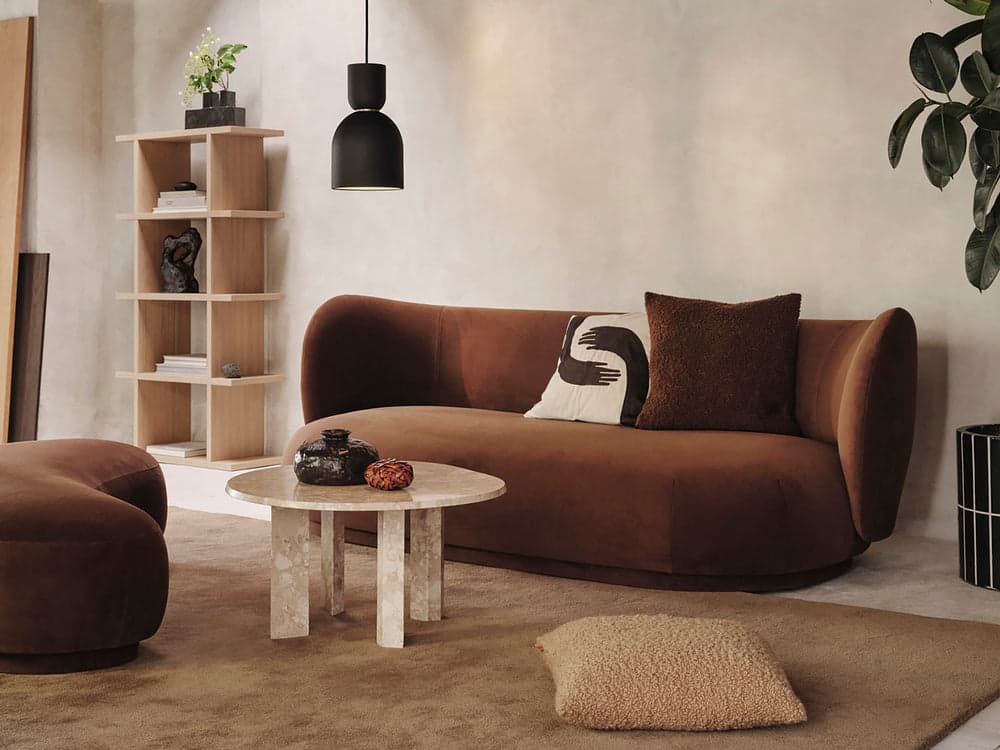 Ferm Living Rico Lounger Sofa - Rich Velvet - Soft Brown — фото 3