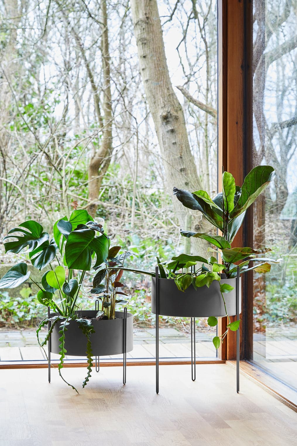 WOUD Pidestall planter (Medium) - Taupe — фото 5