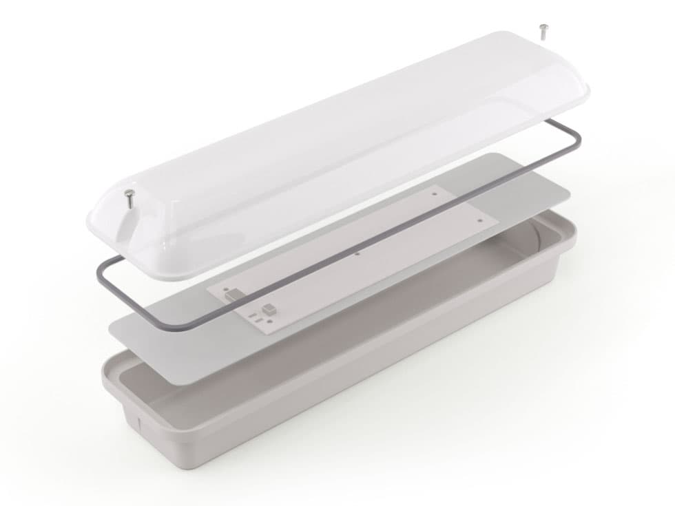 FALDI — Корпус для антивандального led-светильника ID105-№3 с матовым светорассеивателес