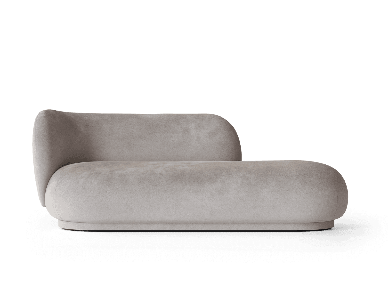 Ferm Living Rico Divan Left - Faded Velvet - Concrete