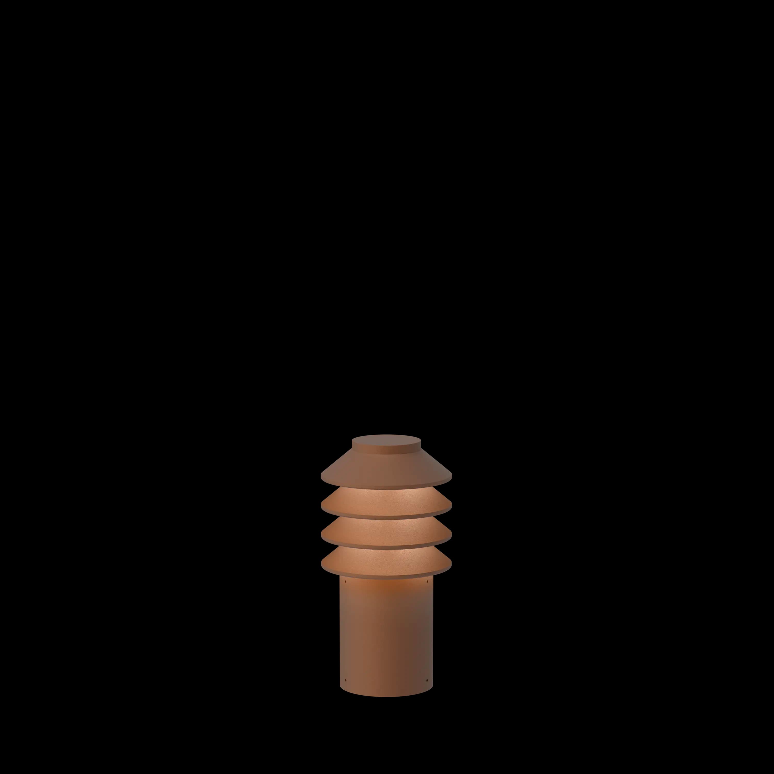 Louis Poulsen Bysted Garden Bollard Corten colour SHORT