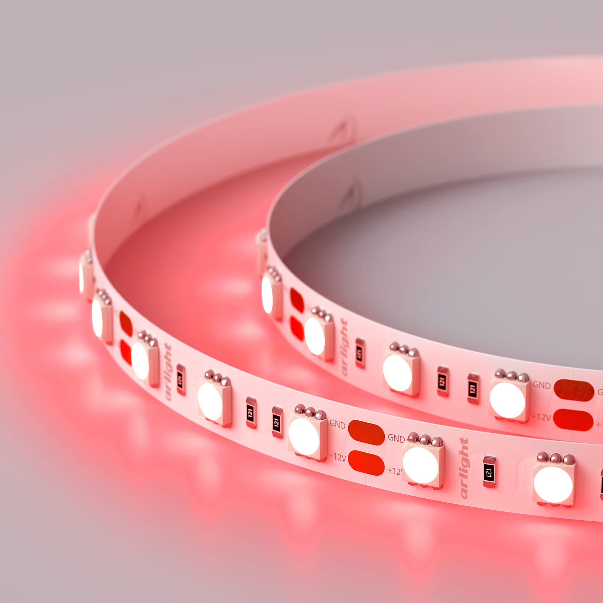 Светодиодная лента RT 2-5000 12V Red 2x (5060, 300 LED, LUX) (Arlight, 14.4 Вт/м, IP20) 012343(1) — фото 4