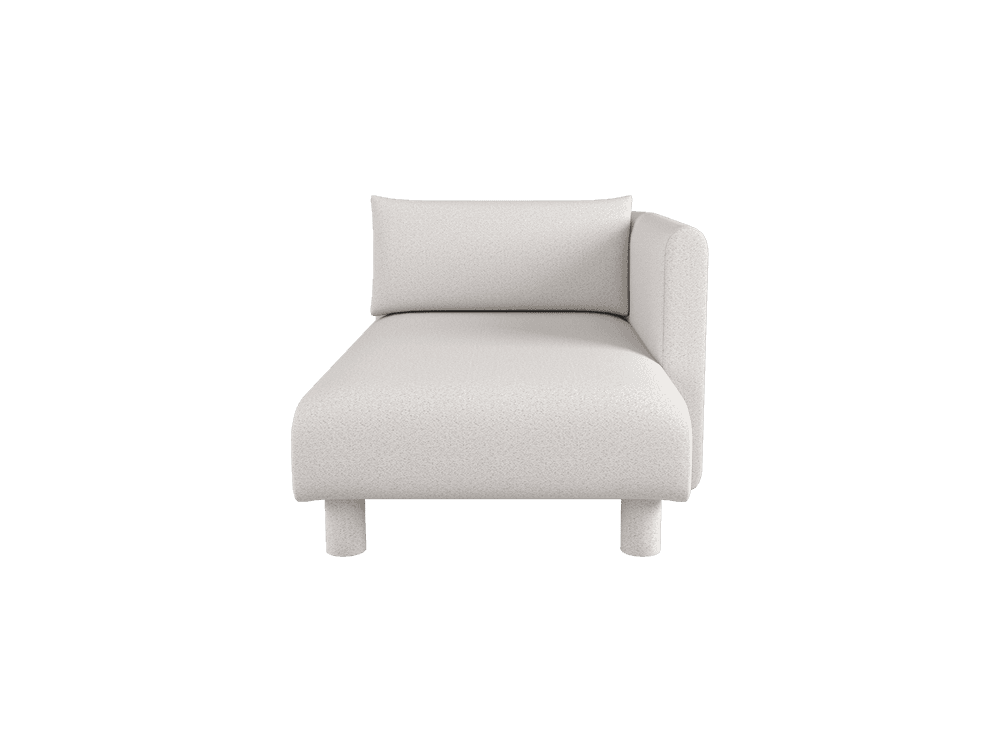 Ferm Living Dase Sofa Chaise Longue Right - Soft Bouclé - Off-white/Sand — фото 2