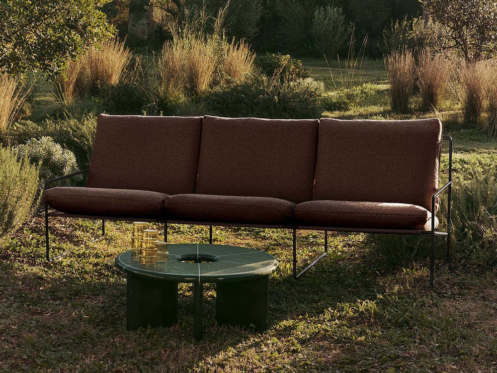 Ferm Living Desert 3-seater - Black - Pure Bouclé - Chestnut — фото 3