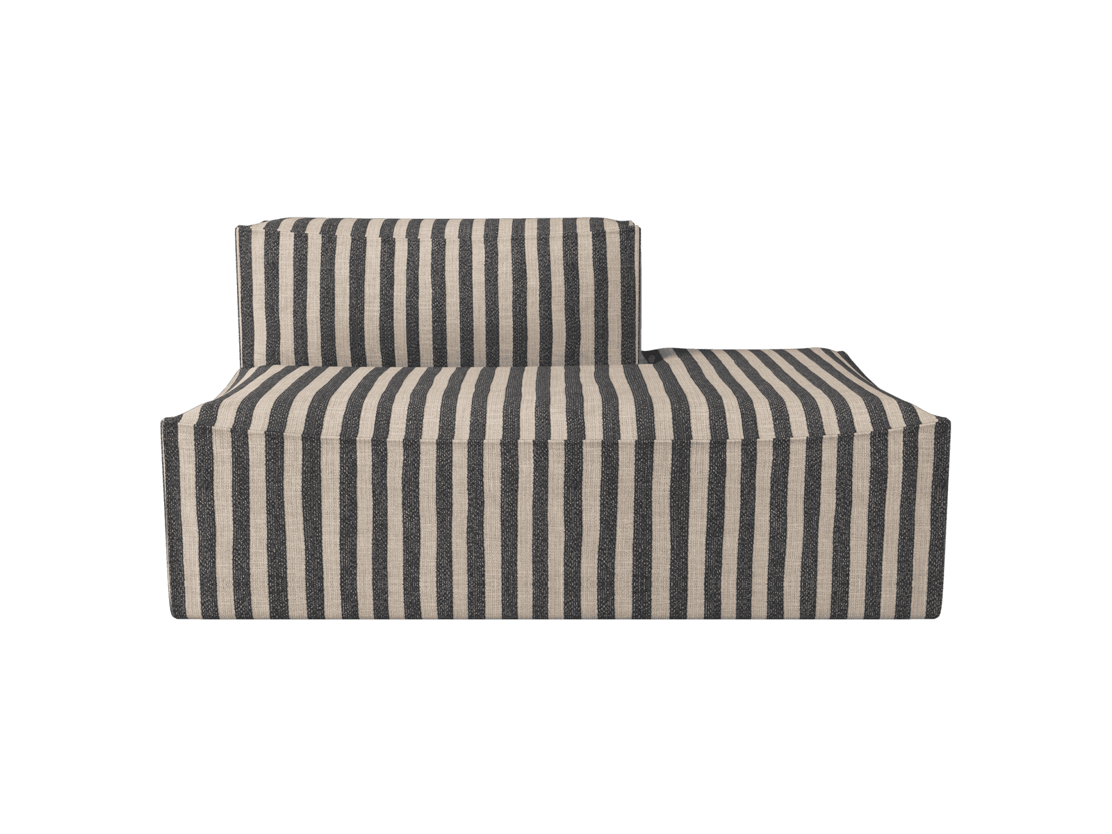 Ferm Living Catena Sofa Open End Right S301 - Louisiana - Sand/Black