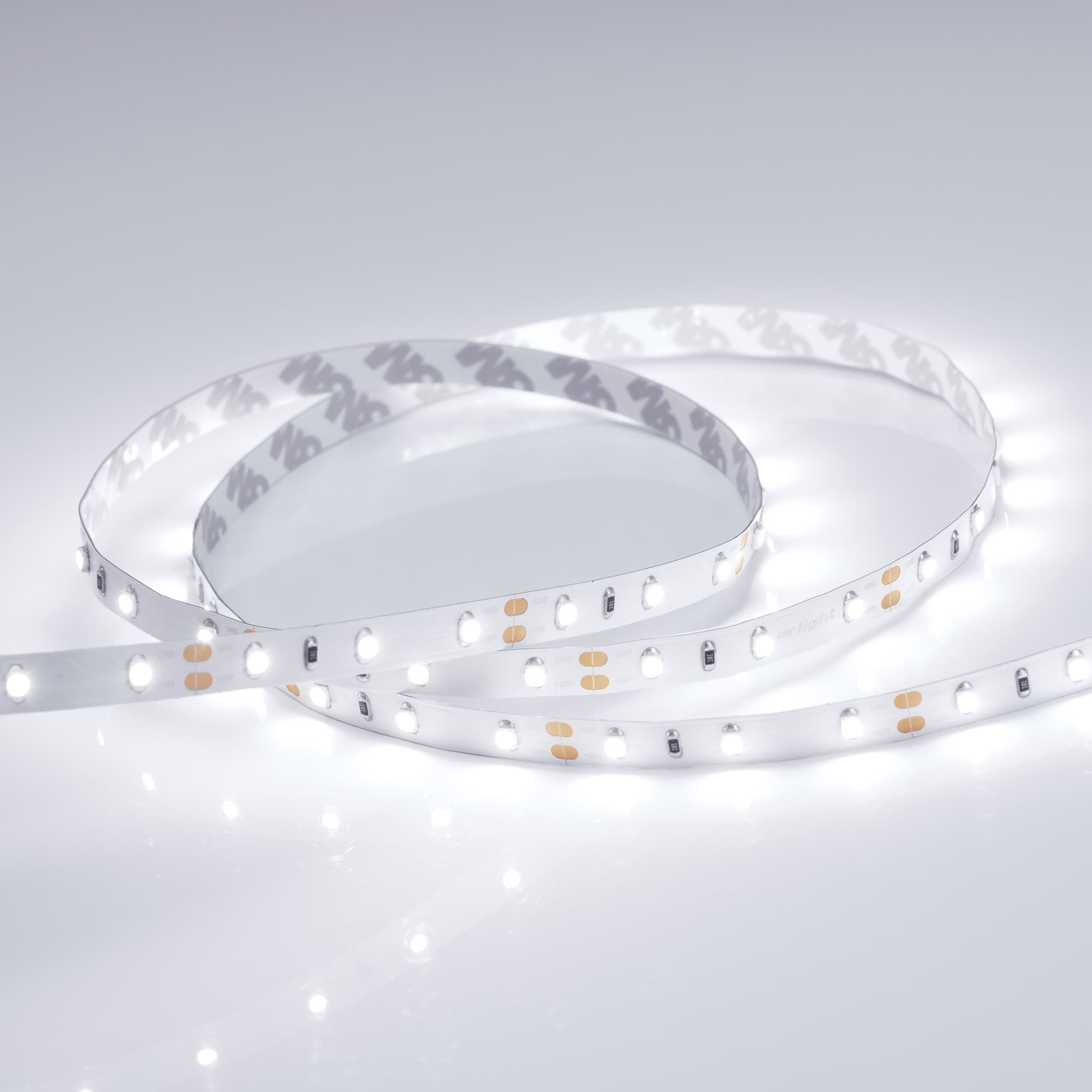 Светодиодная лента RT 2-5000 12V White6000 (3528, 300 LED, LUX) (Arlight, 4.8 Вт/м, IP20) 010522(B) — фото 2