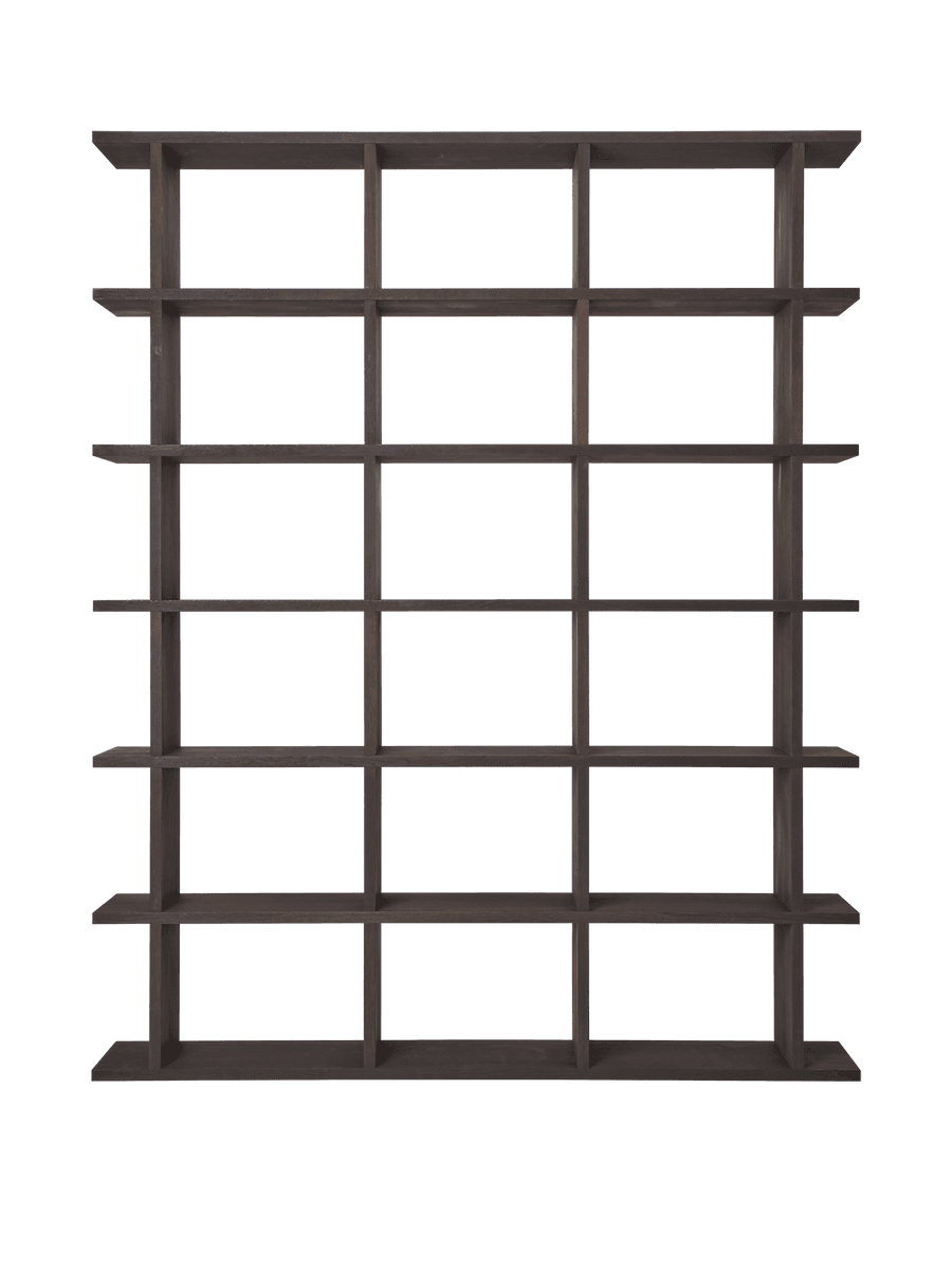 Ferm Living Kona Bookcase - 3x6 - Dark Stained Oak