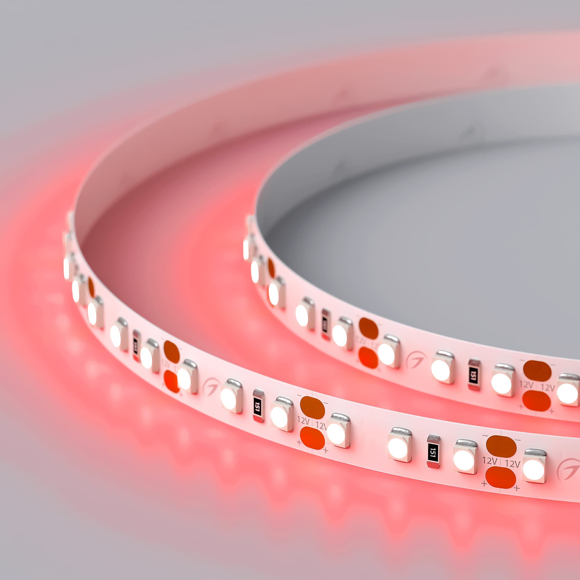 Светодиодная лента RT 2-5000 12V Red 2x (3528, 600 LED, LUX) (Arlight, 9.6 Вт/м, IP20) 012329(B) — фото 4