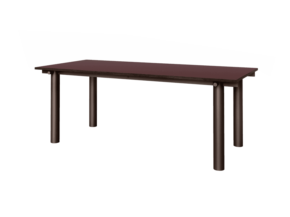 Ferm Living Atura Dining Table - Dark Chocolate/Burgundy Linoleum — фото 5