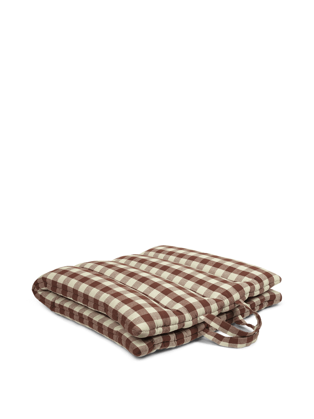 Ferm Living Bothy Check Folding Mat - Cinnamon/Grey Green — фото 5