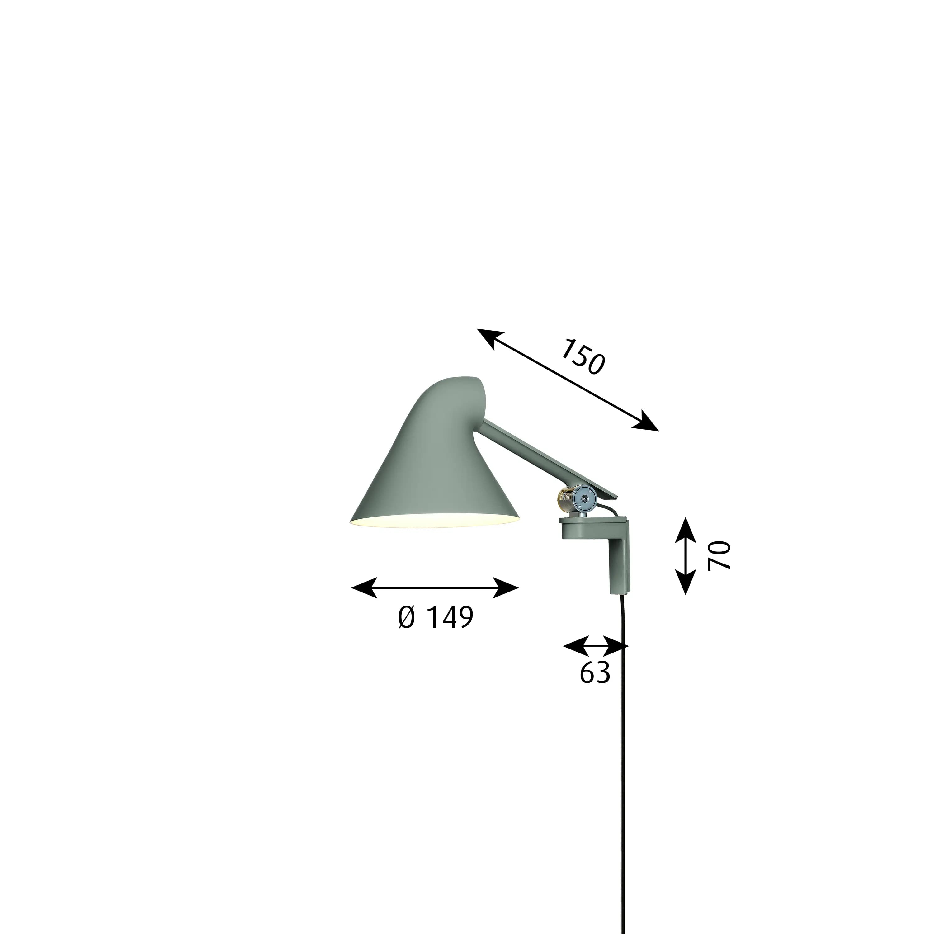 Louis Poulsen NJP Wall Lamp Light aluminium grey — фото 7