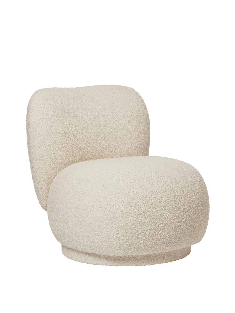 Ferm Living Rico Piccolo Lounge Chair - Swivel - Nordic Bouclé - Off-White — фото 3