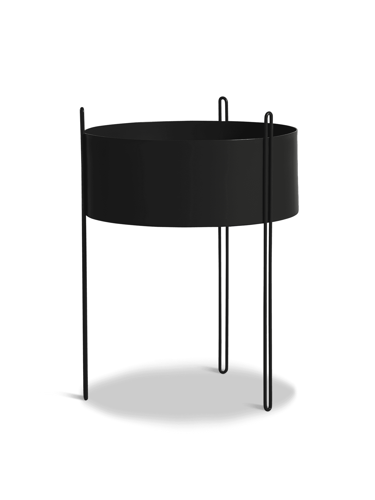 WOUD Pidestall planter (Large) - Black