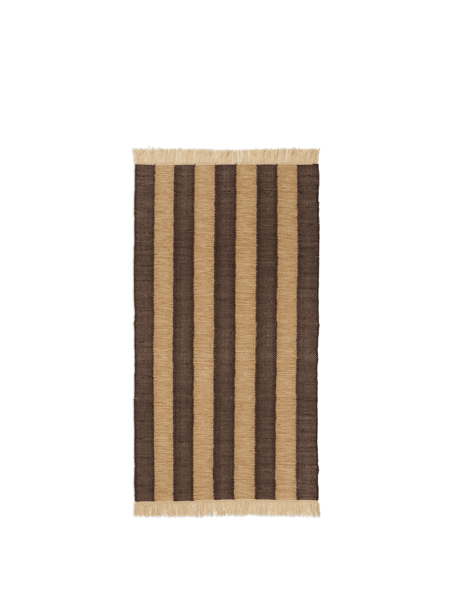 Ferm Living Ives Rug - Tan/Chocolate