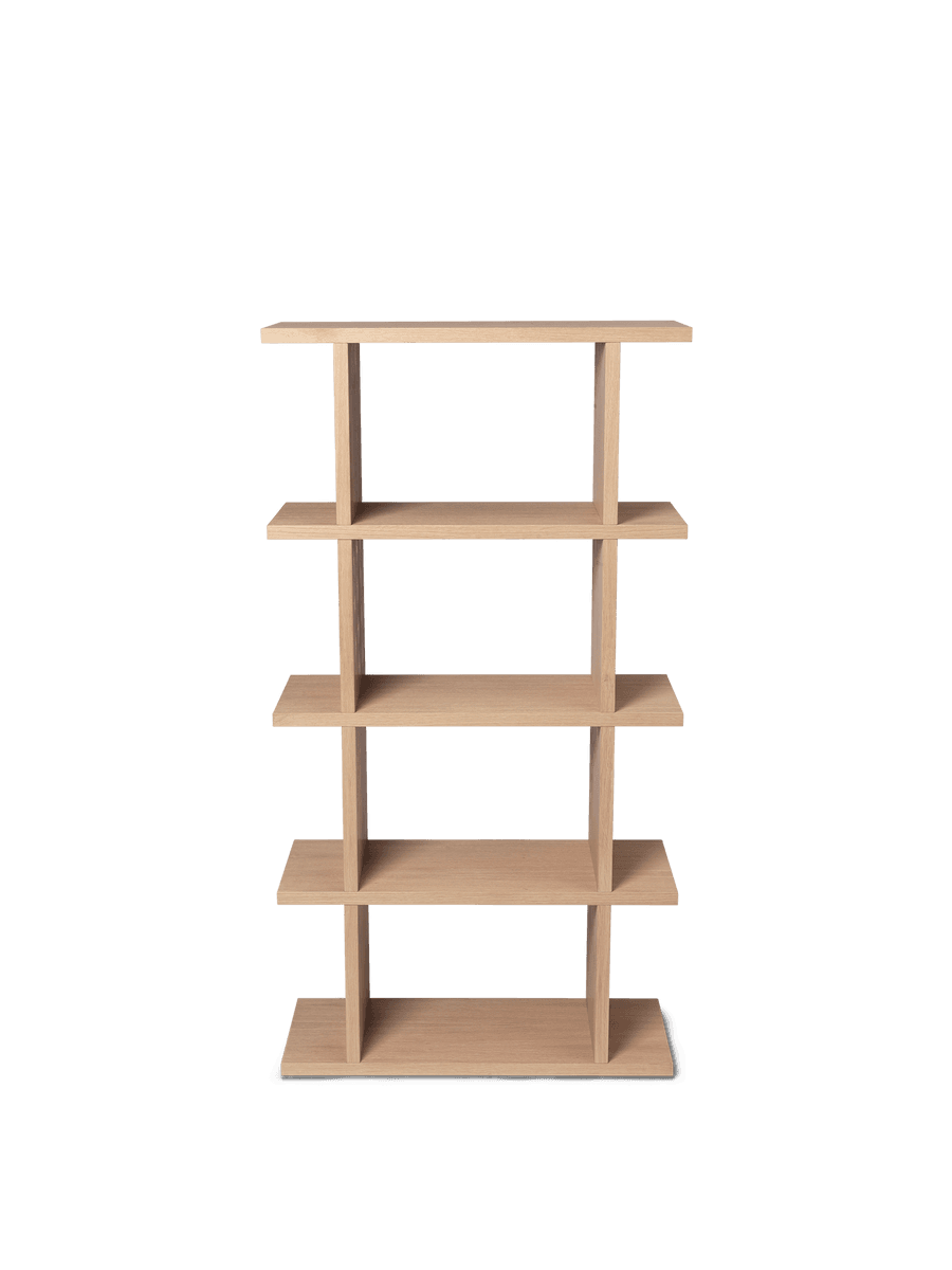 Ferm Living Kona Bookcase - 1x4 - Natural Oak Veneer