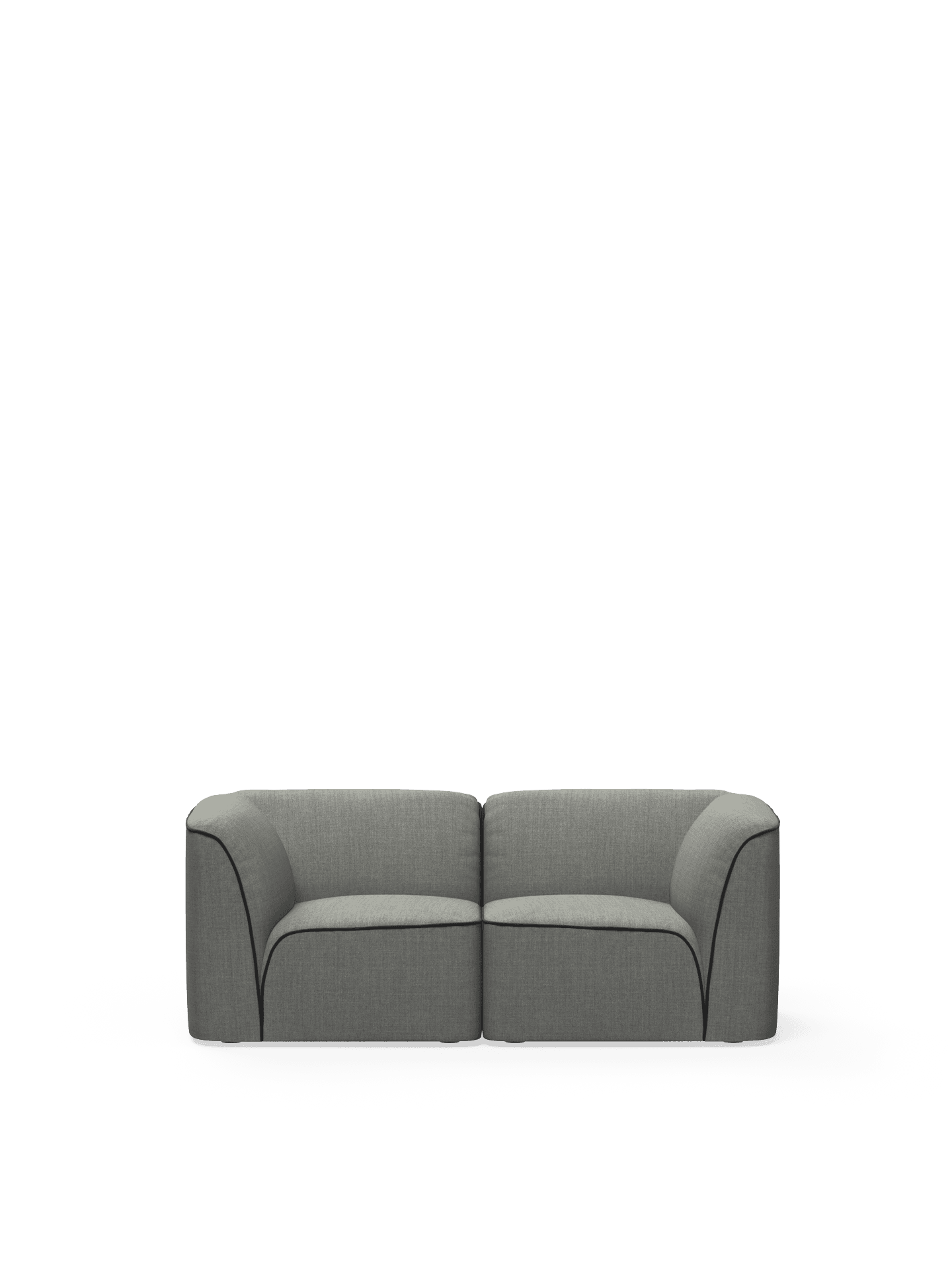 WOUD Flora 2-seater - Dark grey