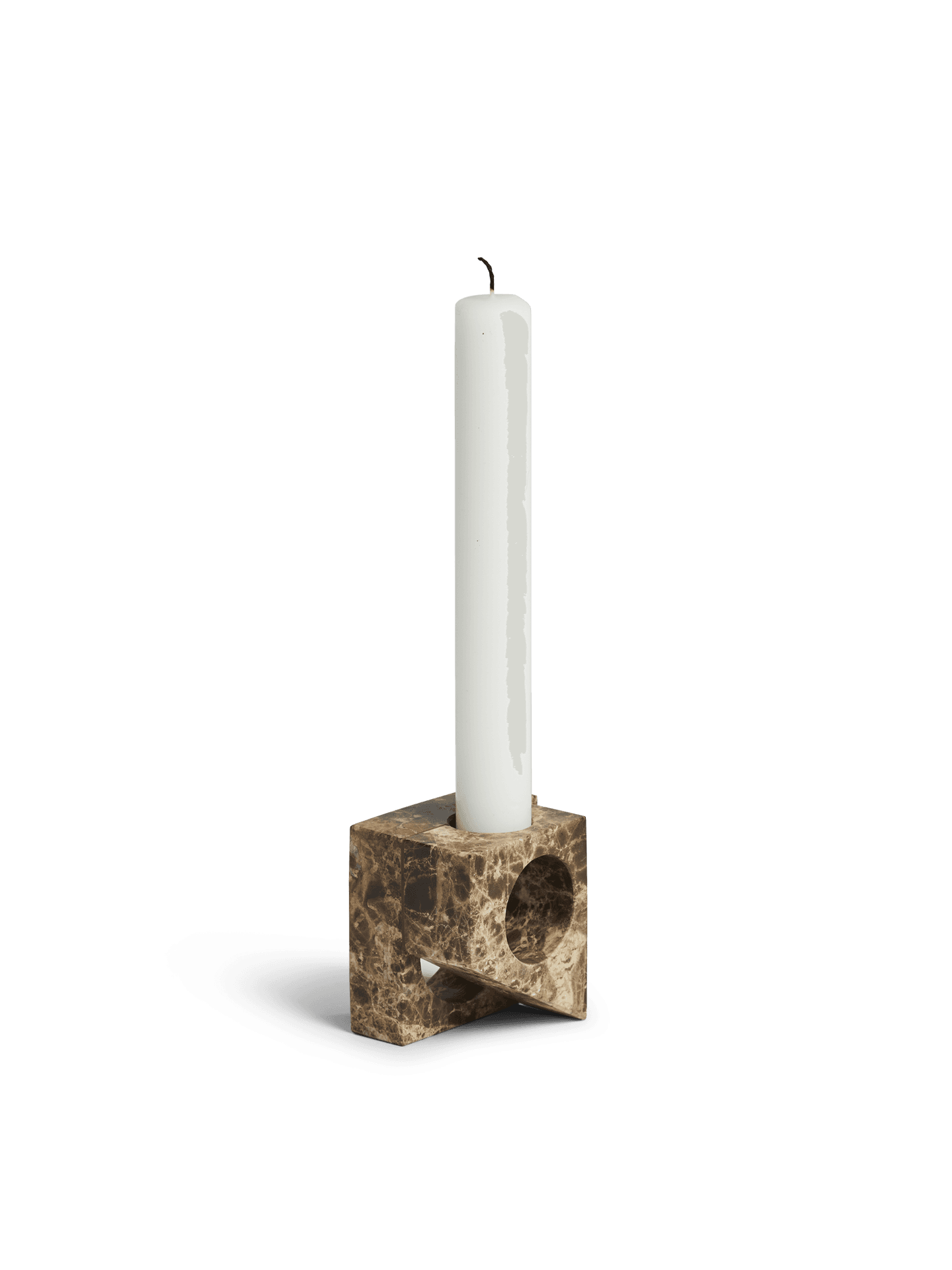 WOUD Jeu de dés 2 candle holder - Brown — фото 3