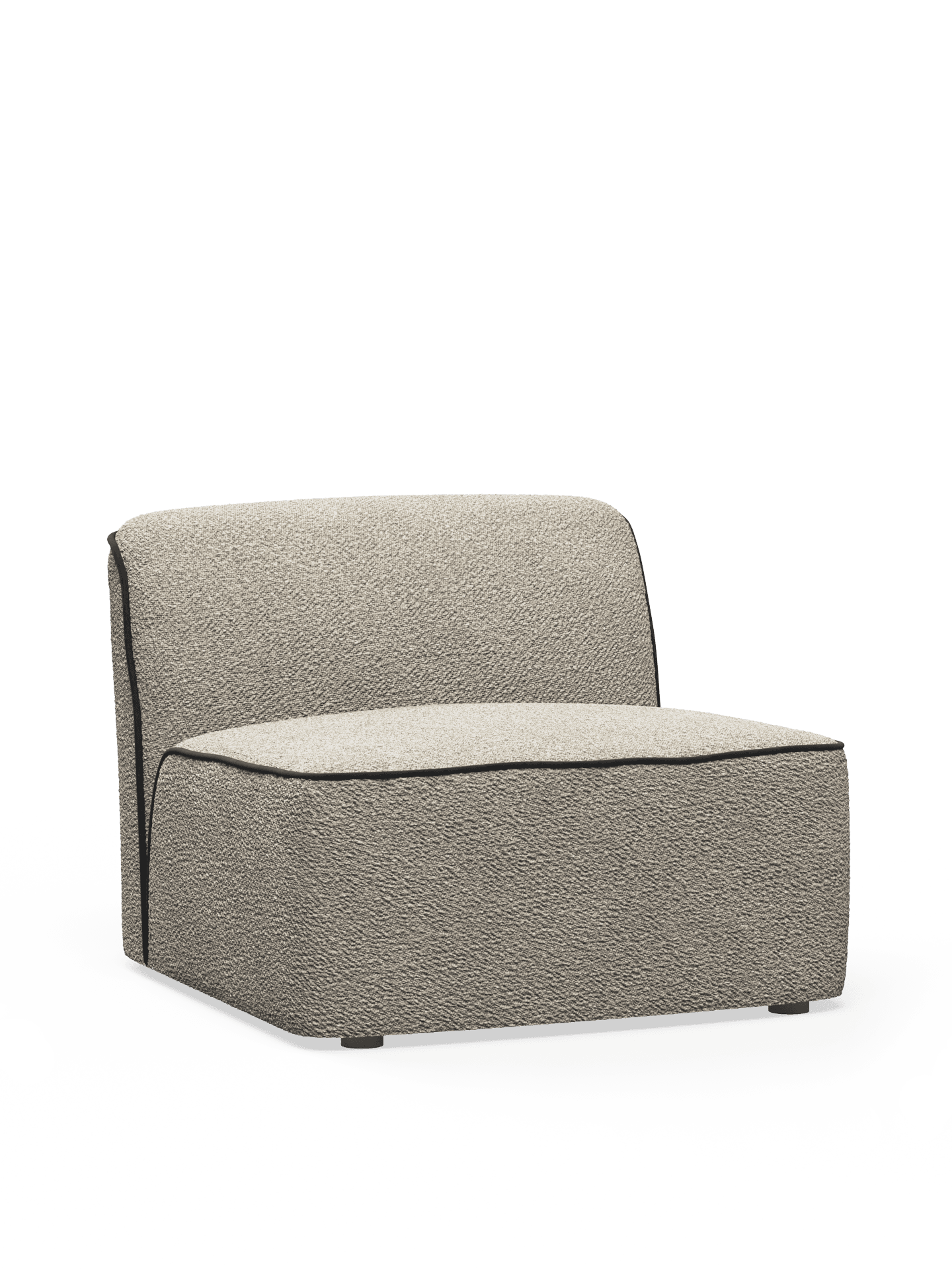 WOUD Flora middle module (90 cm) - Natural bouclé — фото 2