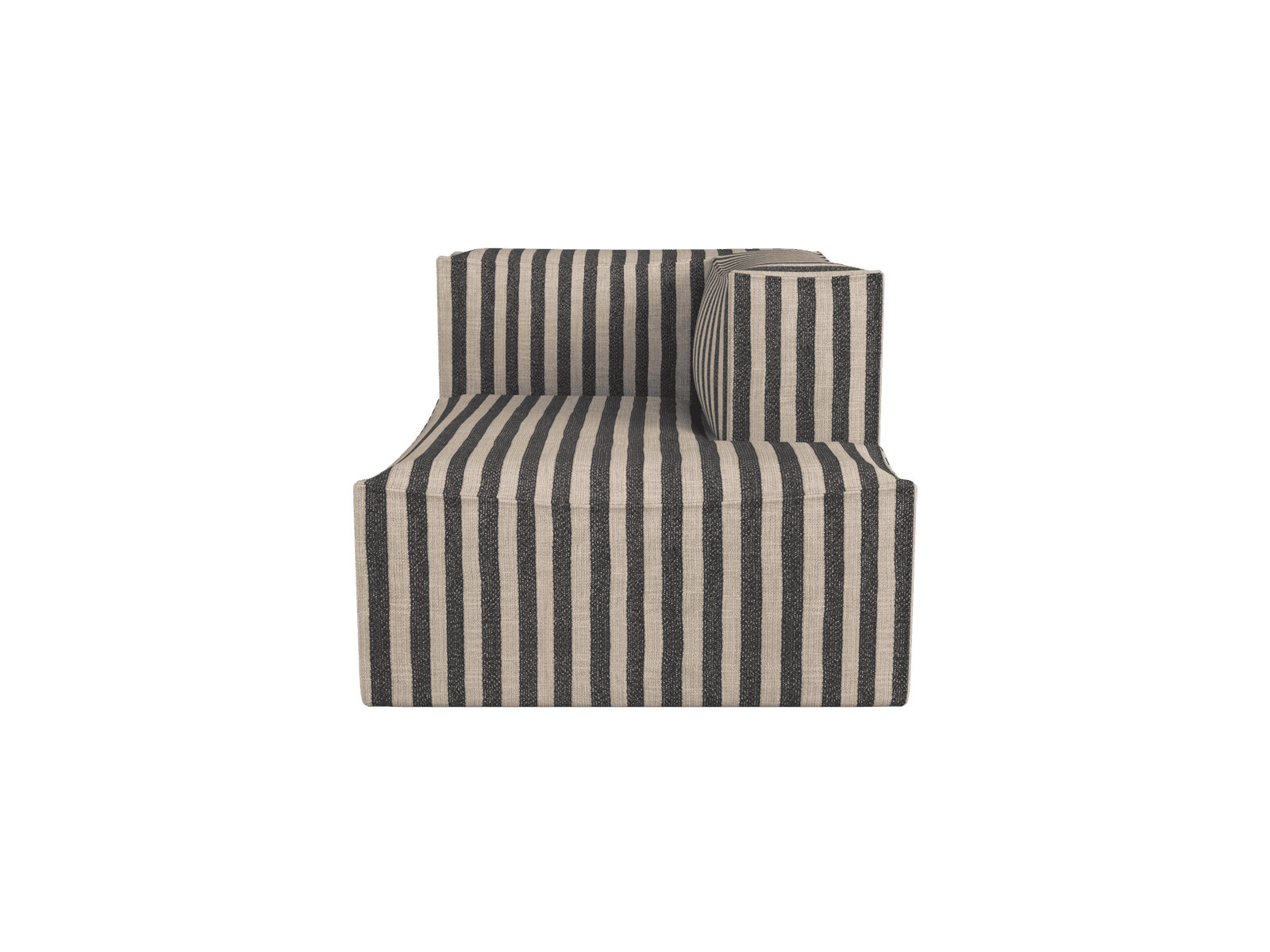Ferm Living Catena Sofa Chaise Longue Right S601 - Louisiana - Sand/Black