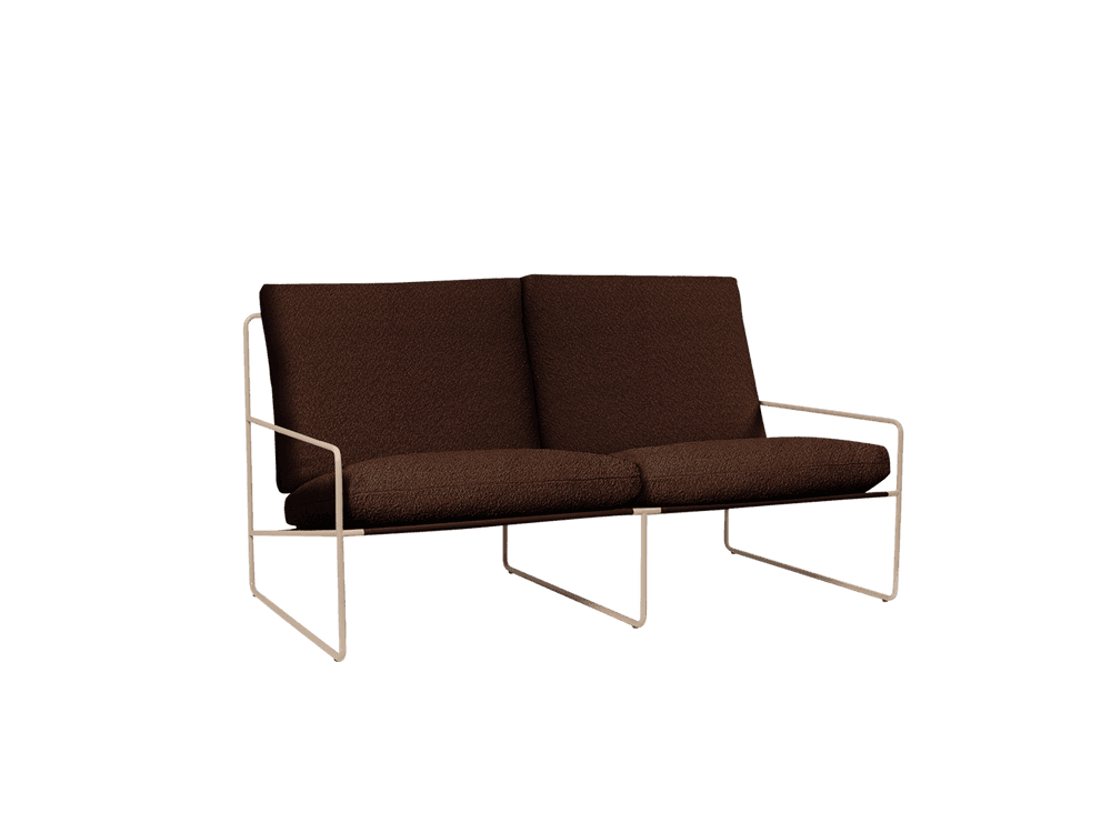 Ferm Living Desert 2-seater - Cashmere - Pure Bouclé - Chestnut — фото 3