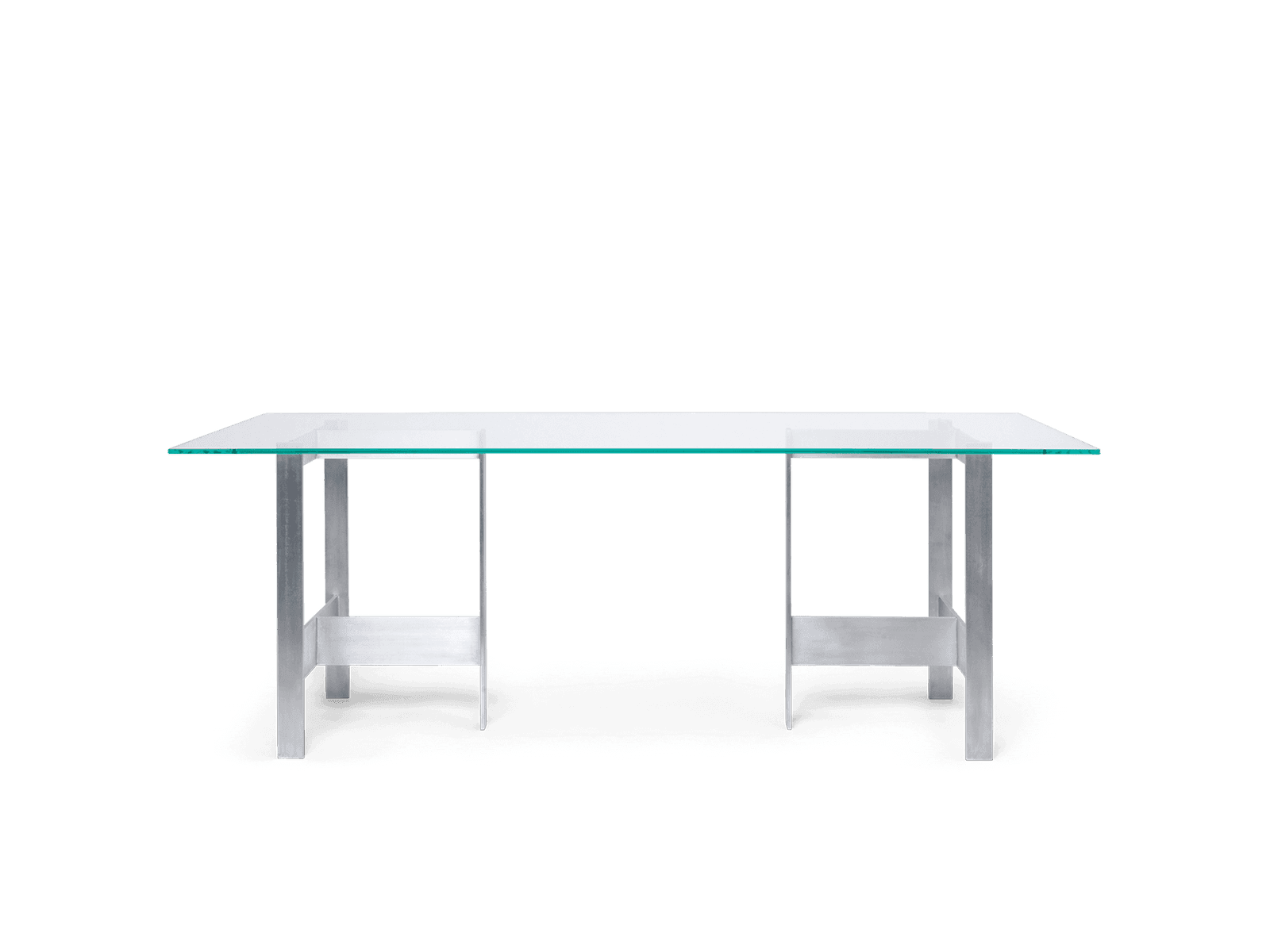 Ferm Living Lager Dining Table - 200 x 90 - Glass/Aluminium