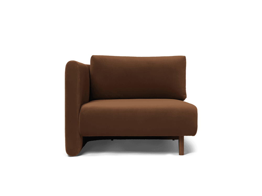 Ferm Living Dase Sofa Armrest Left - Rich Velvet - Soft Brown — фото 4