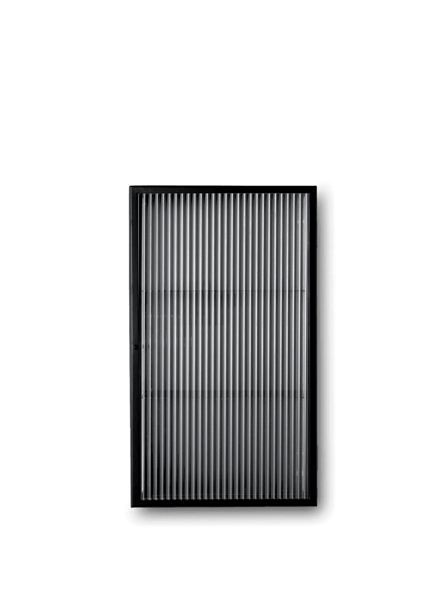 Ferm Living Haze Wall Cabinet - Reeded Glass - Black