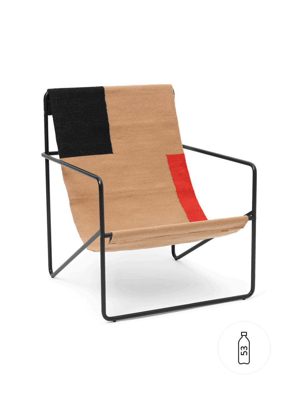 Ferm Living Desert Lounge Chair - Black - Block — фото 2