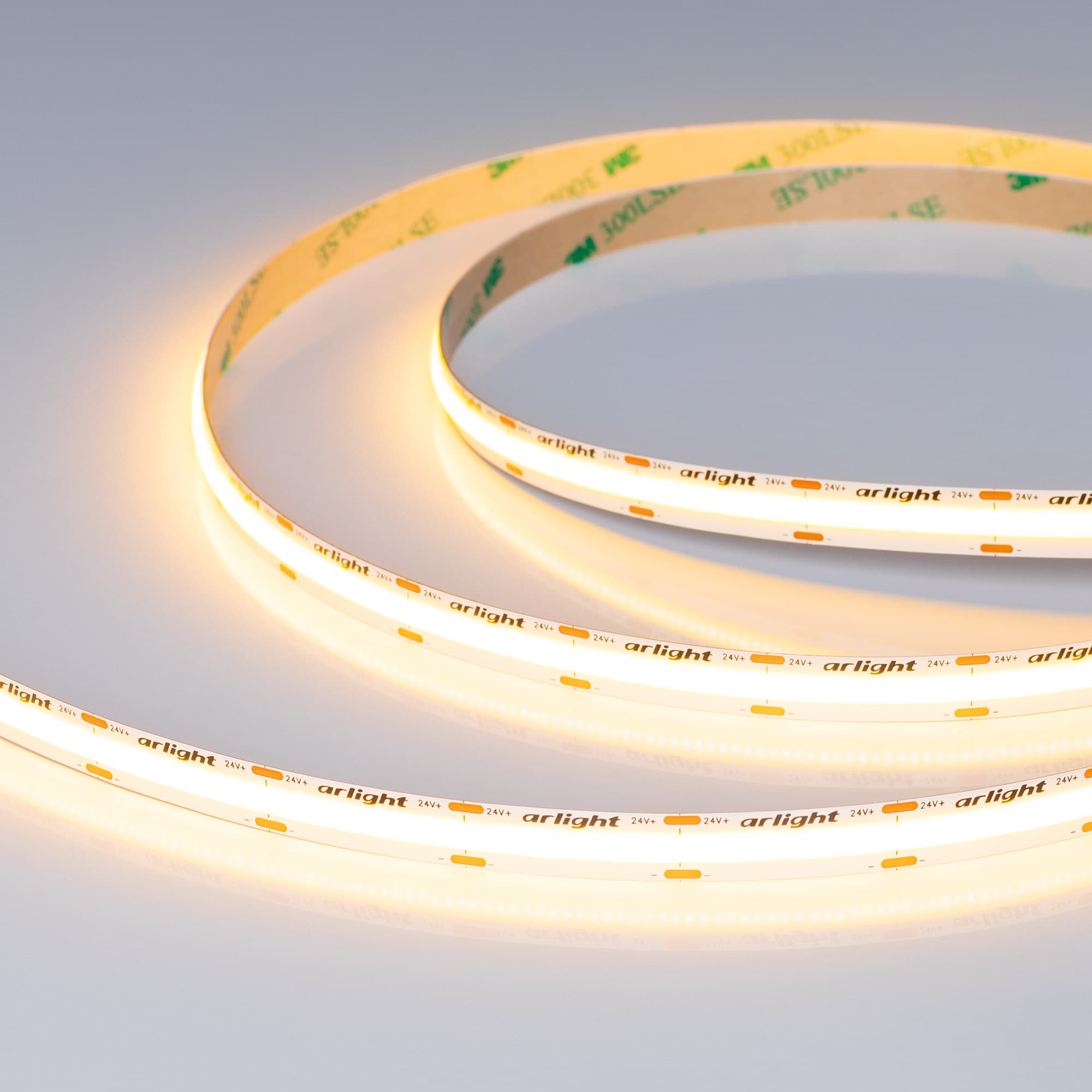 Светодиодная лента COB-X576-10mm 24V Warm2400 (15 W/m, IP20, 5m) (Arlight, высок.эфф.150 лм/Вт) 059123