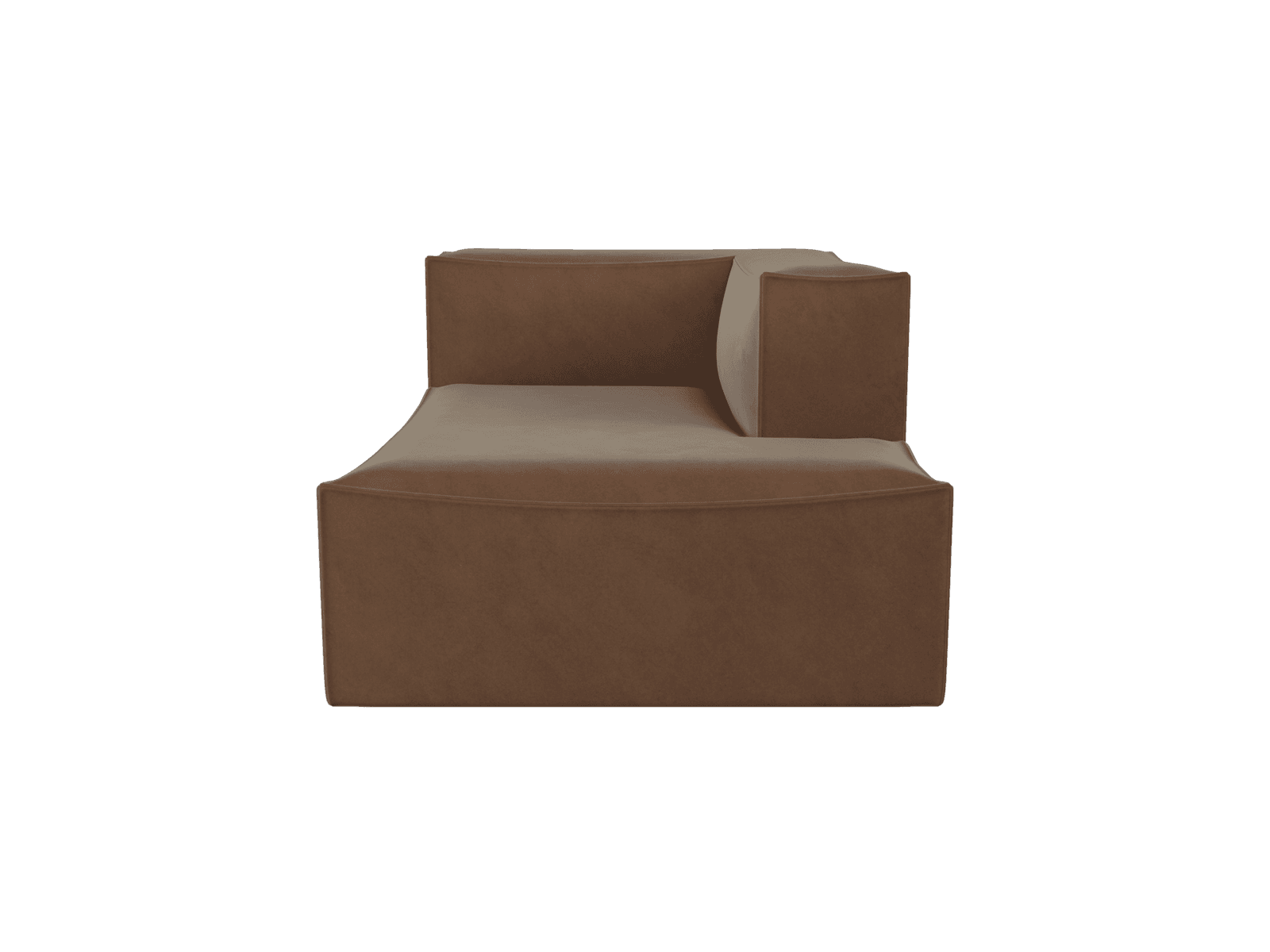 Ferm Living Catena Sofa Chaise Longue Right L601 - Rich Velvet - Soft Brown