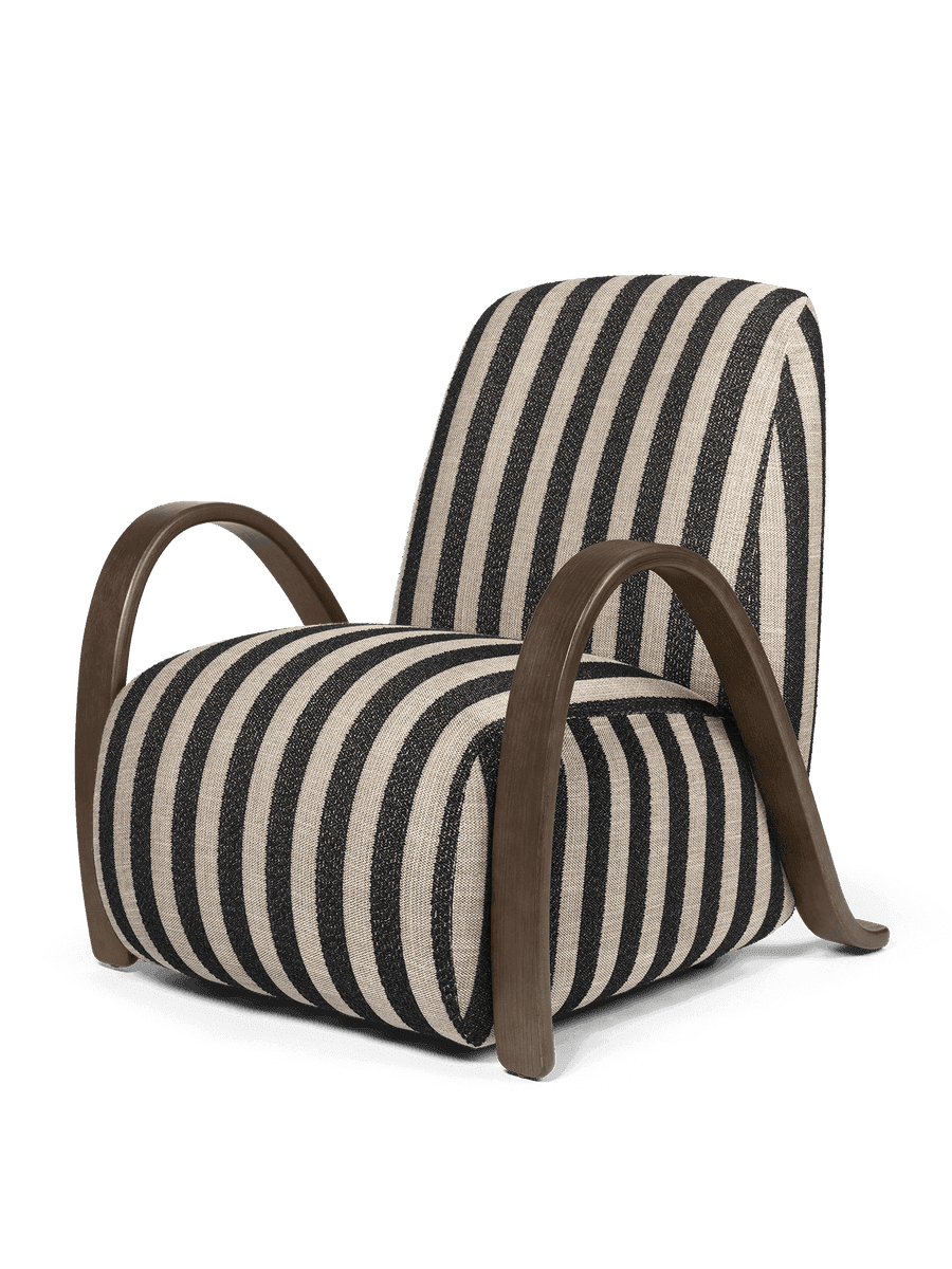 Ferm Living Buur Lounge Chair - Louisiana - Sand/Black