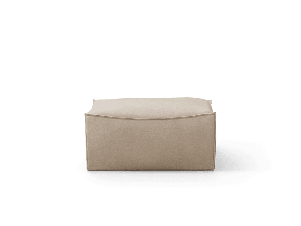 Ferm Living Catena Pouf Rectangular S501 - Rich Linen - Natural — фото 2