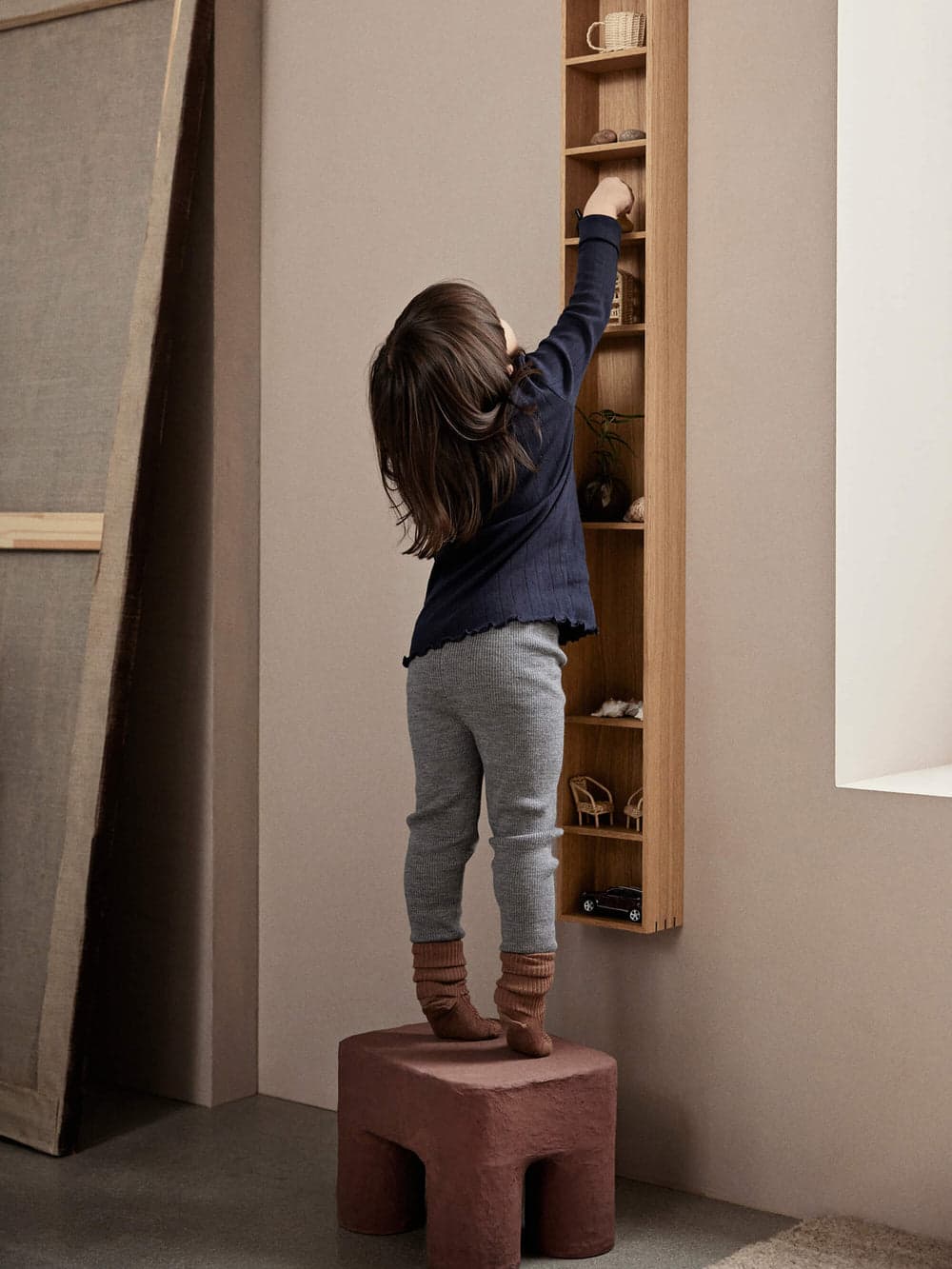 Ferm Living Podo Stool - Red Brown — фото 6
