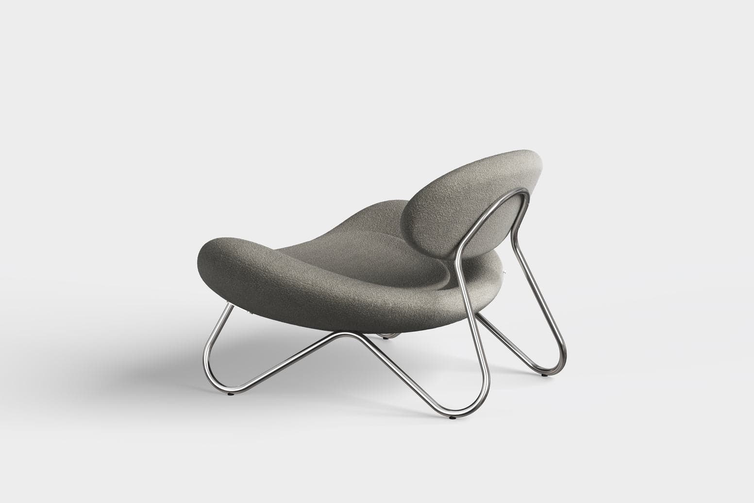 WOUD Meadow lounge chair - Warm grey/Chrome — фото 4