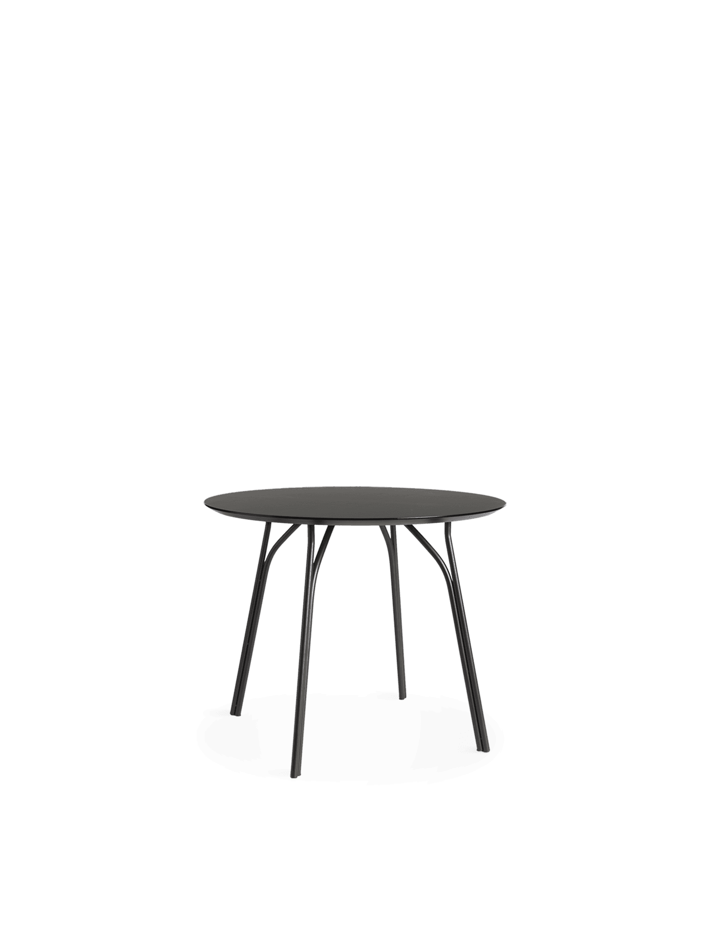 WOUD Tree dining table (90 cm) - Charcoal black/black
