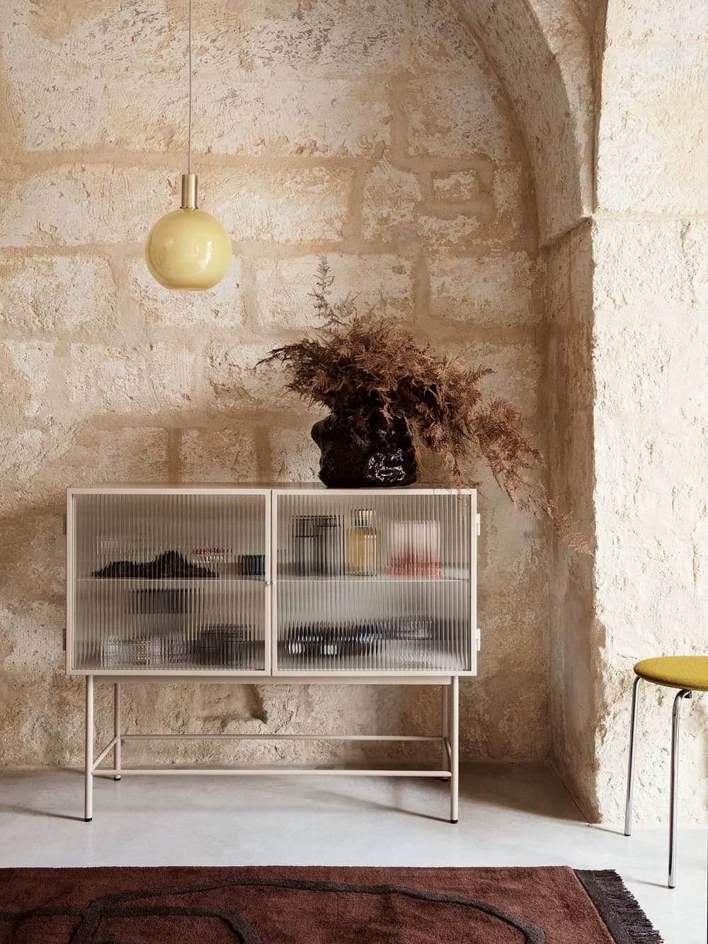Ferm Living Haze Sideboard - Reeded Glass - Cashmere — фото 3