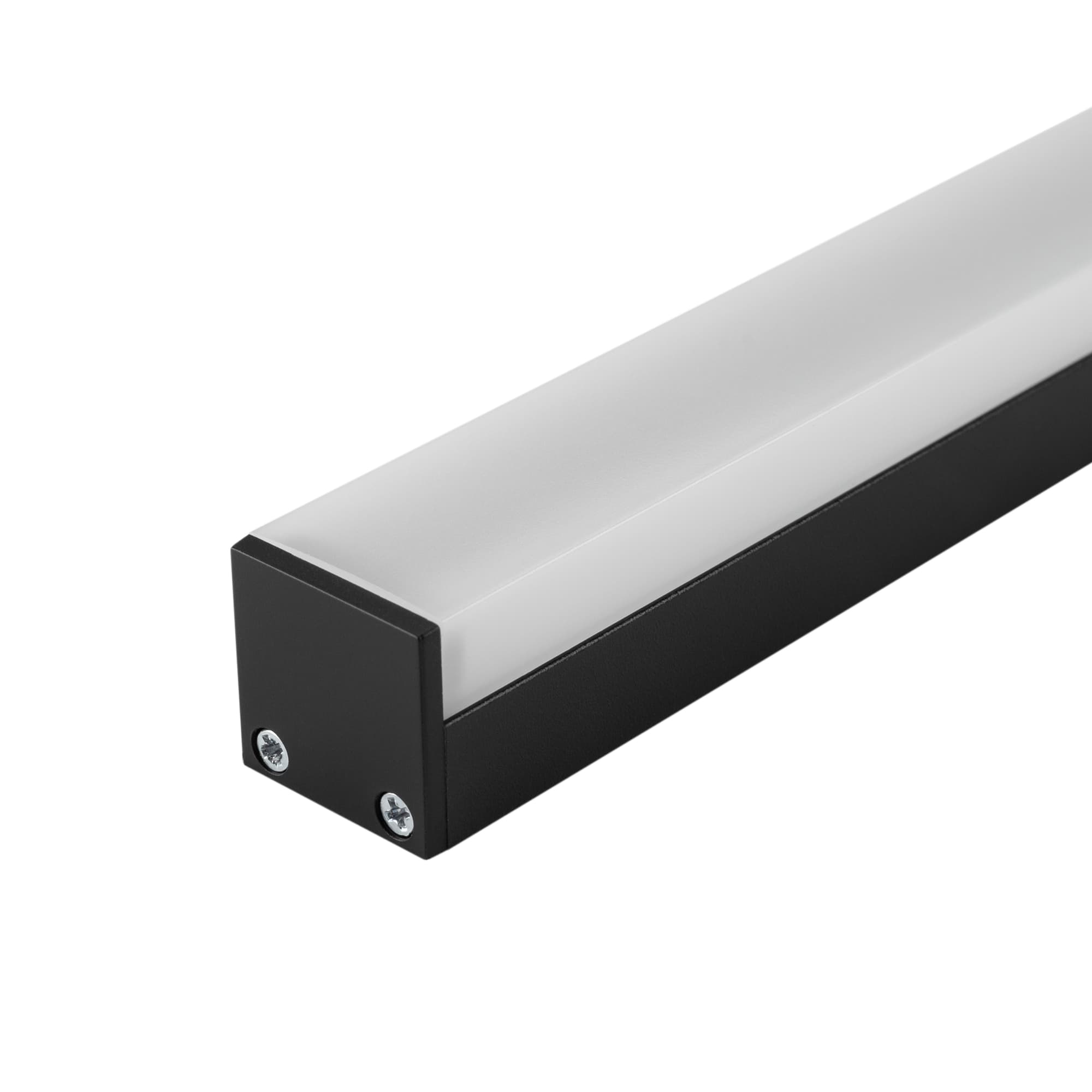 Профиль с экраном SL-LINE-2011M-2500 BLACK+OPAL SQUARE (Arlight, Алюминий) 027993 — фото 2