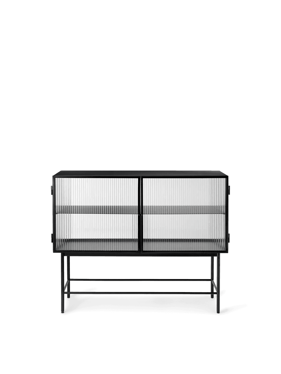 Ferm Living Haze Sideboard - Reeded Glass - Black