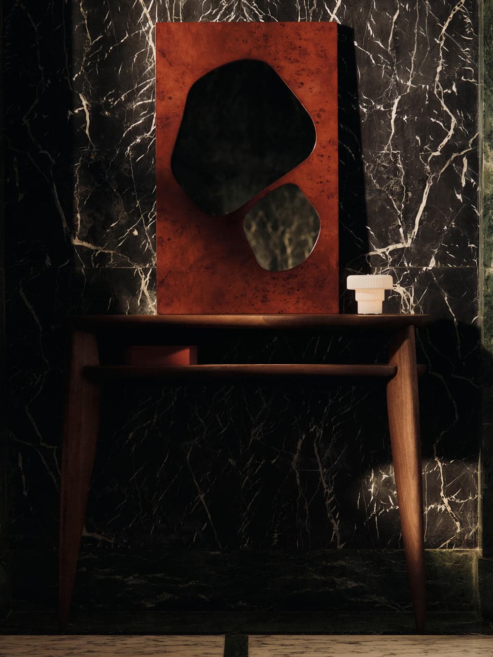 Ferm Living Folia Mirror - Medium - Dark Stained Burl — фото 4